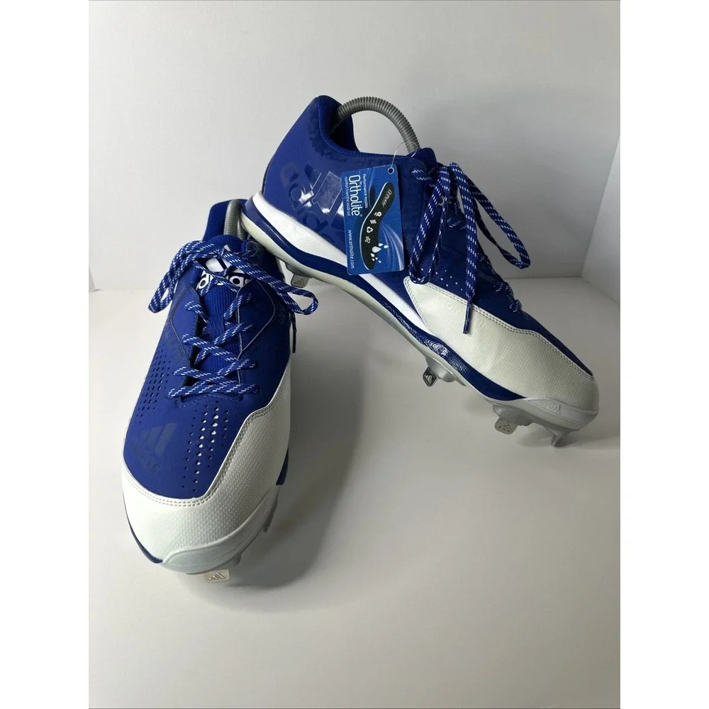 Adidas Men's Poweralley 4 Low Metal Baseball‎ Cleats Mens Size 14 W/ Tags Blue